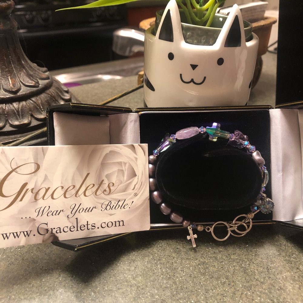 Firm Price Gracelets Bracelet Pink & Purple Stones plus